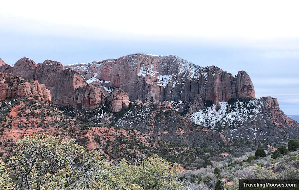 Kolob Canyon with snow