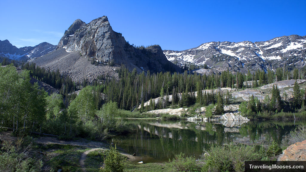 Sundial Peak in the distance at Lake Blanche in Utah