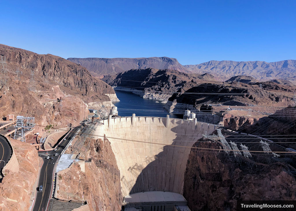 View of Hoover Dam seen from Memorial Bridge